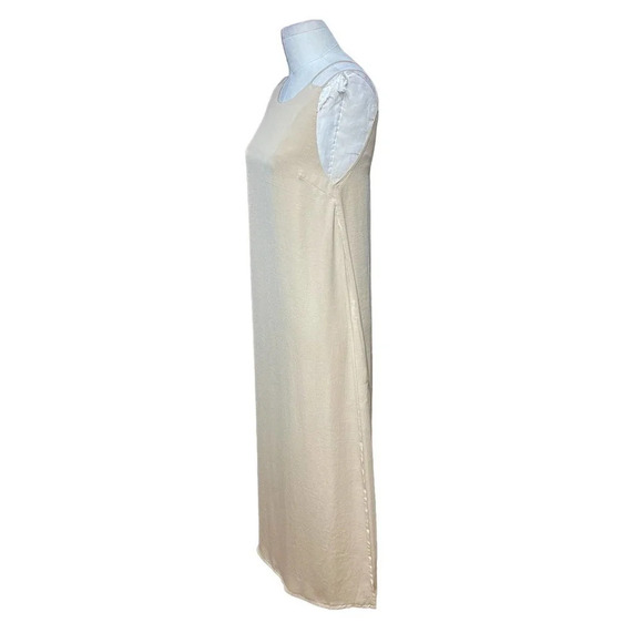 Tomas Maier Sleeveless Satin Midi Slip Dress Tan Size 2 - Picture 4 of 8